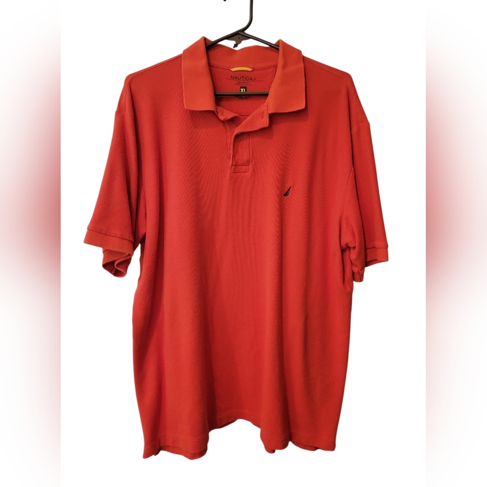 Men's XL Orange Nautica Polo Shirt